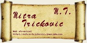 Mitra Tričković vizit kartica